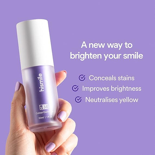 Original  Hismile V34 Colour Corrector Serum 30ml – Teeth Whitening Gel for Bright Smile